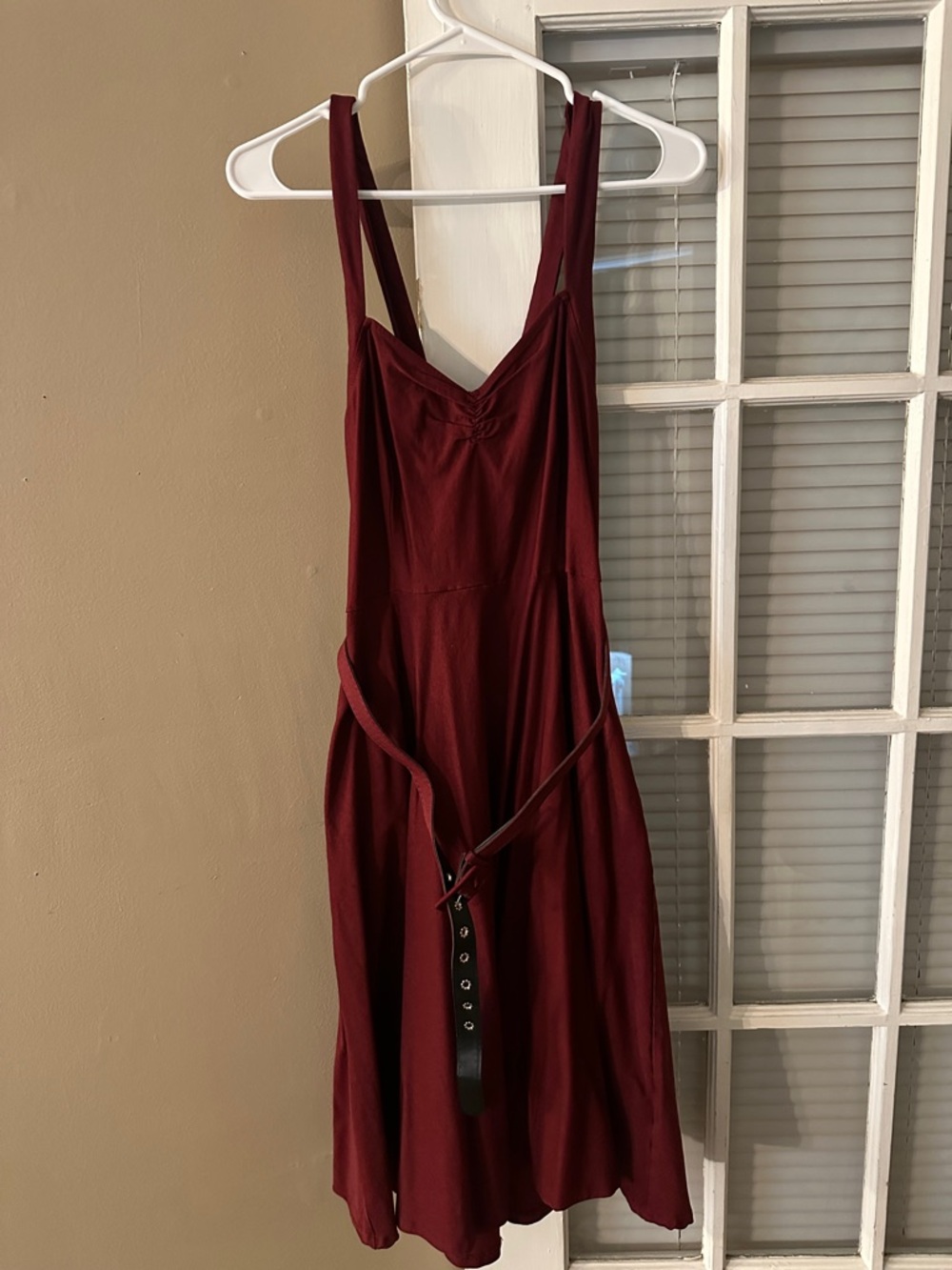 Unique Vintage Burgundy Rue Swing Dress